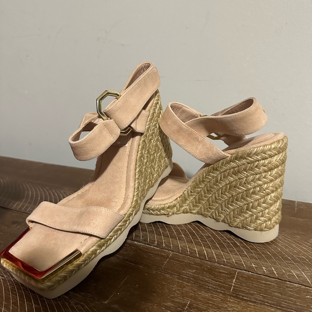 Beige Platform Sandals - Picture 6 of 8